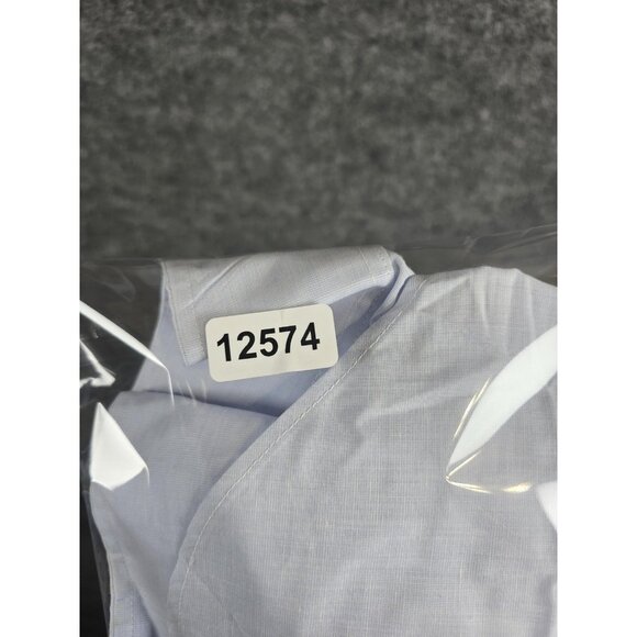 VINTAGE US Air Force Shirt Mens 16.5 Blue 1550 Long Sleeve Uniform Epaulets 90s - Picture 11 of 11